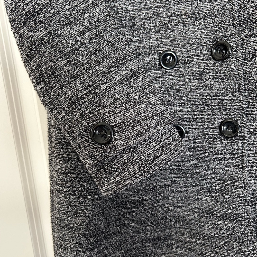 Italian Heather Gray Knit Peacoat Size OS - Picture 7 of 8